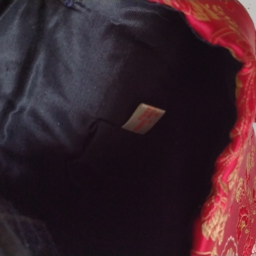 Pure Silk Hand Made Cross Body Evening Bag Purse w Matching Necklace & Bangle - Picture 8 of 8